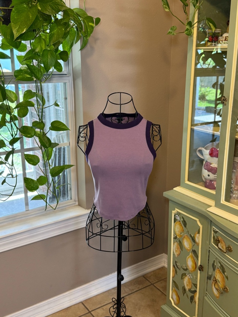 Retro Style Cropped Tank Top
